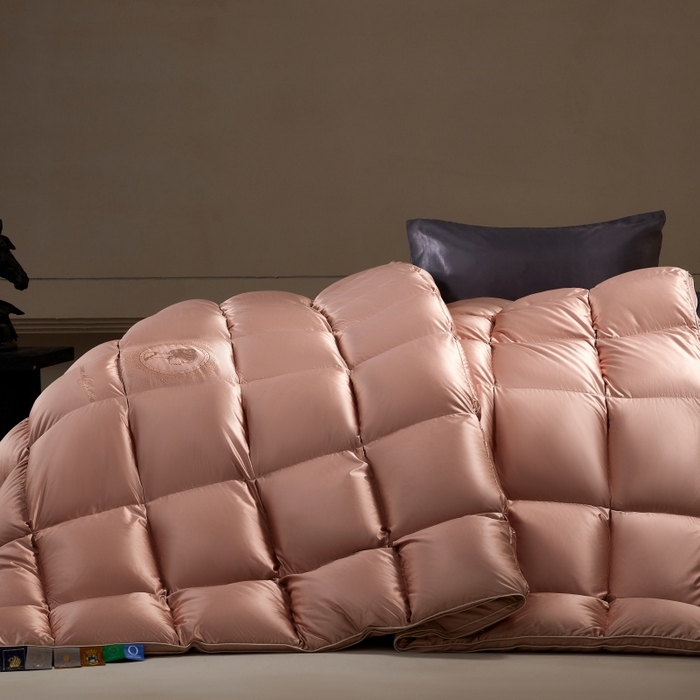 91家纺网 家纺一手货源 找家纺 织梦人羽绒工厂店2025新款羽绒被壳 贵夫人真丝缎-豆沙