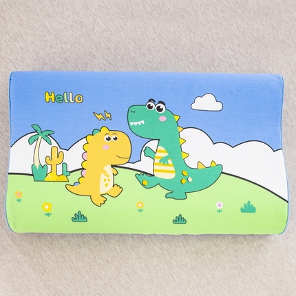 91家纺网 家纺一手货源 找家纺 大黄蜂家居家纺 2025新款全棉13372棉儿童卡通乳胶枕套 哈喽恐龙 