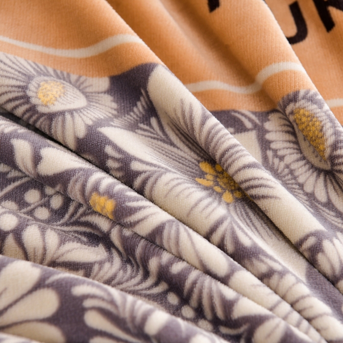 91家纺网 家纺一手货源 找家纺 芯诗曼家纺 2025新款金貂绒牛奶绒印花三件套 繁花嫩叶