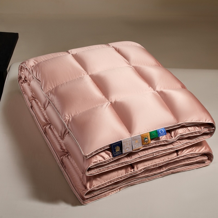 91家纺网 家纺一手货源 找家纺 织梦人羽绒工厂店2025新款羽绒被壳 贵夫人真丝缎-豆沙