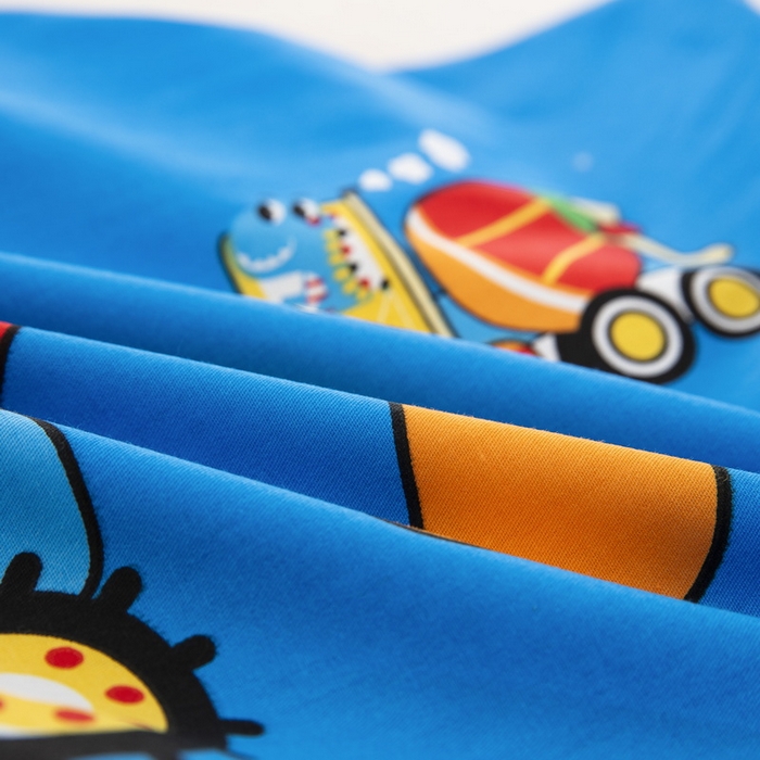 91家纺网 家纺一手货源 找家纺 大黄蜂家居家纺 2025新款全棉13372棉儿童卡通乳胶枕套 工程小狮子