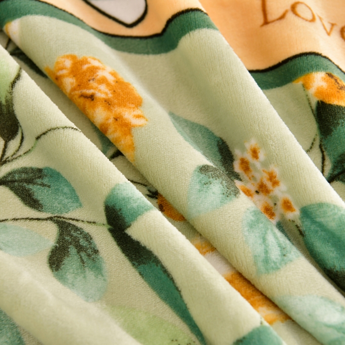 91家纺网 家纺一手货源 找家纺 芯诗曼家纺 2025新款金貂绒牛奶绒印花三件套 锦上添花