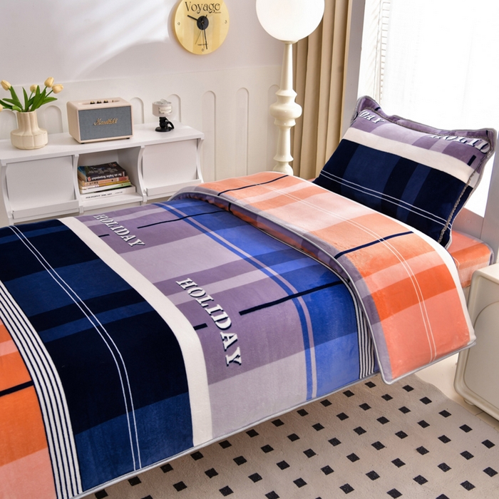 91家纺网 家纺一手货源 找家纺 芯诗曼家纺 2025新款金貂绒牛奶绒印花三件套 格调生活