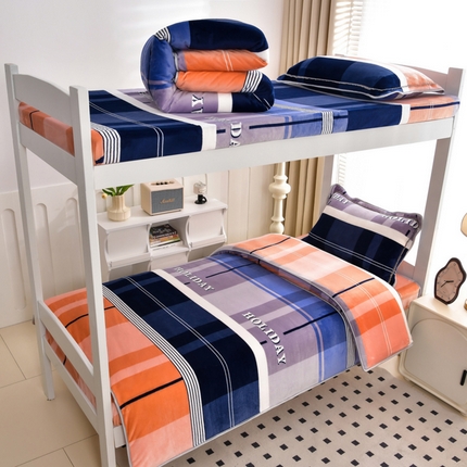 芯诗曼家纺 2025新款金貂绒牛奶绒印花三件套 格调生活