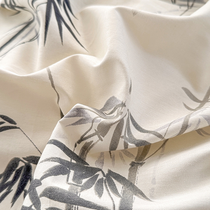 91家纺网 家纺一手货源 找家纺 宇彬家纺 2025直播新款13372全棉纯棉印花单双人被套喷气小清新简约热款学生被罩 墨竹新花型上新