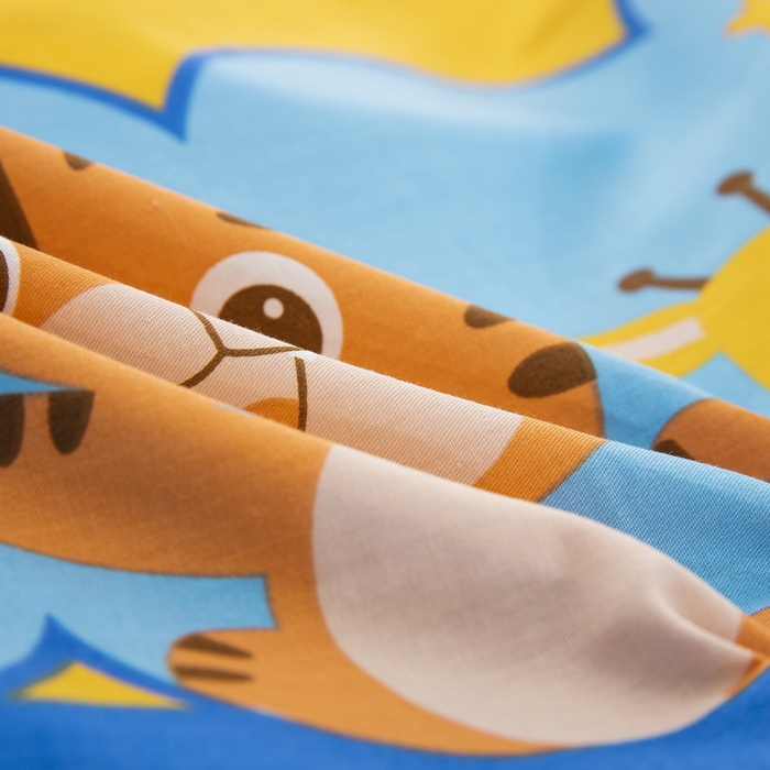 91家纺网 家纺一手货源 找家纺 大黄蜂家居家纺 2025新款全棉13372棉儿童卡通乳胶枕套 快乐星喵