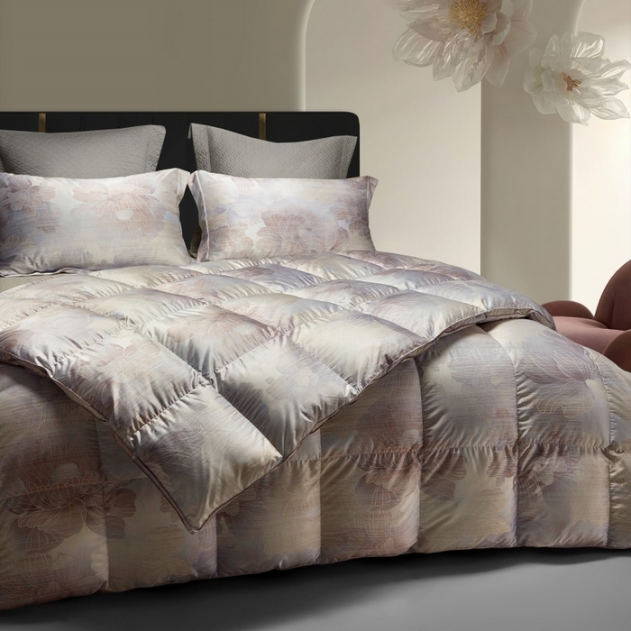 91家纺网 家纺一手货源 找家纺 （总）织梦人羽绒工厂店 2025新款高蓬松羽绒95鹅绒大牌同款花型莫代尔印花