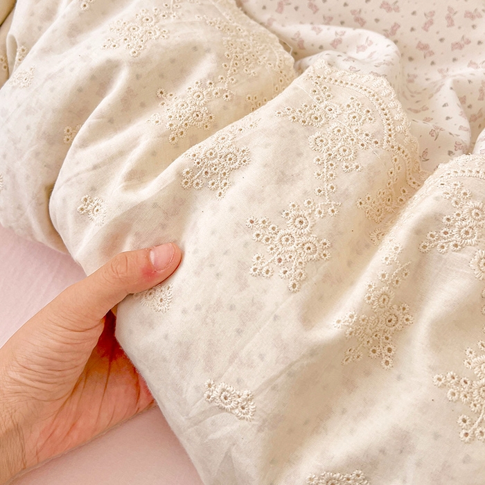 91家纺网 家纺一手货源 找家纺 港岛妹妹 2025新款韩式蕾丝花边软绵绵四件套 清茉