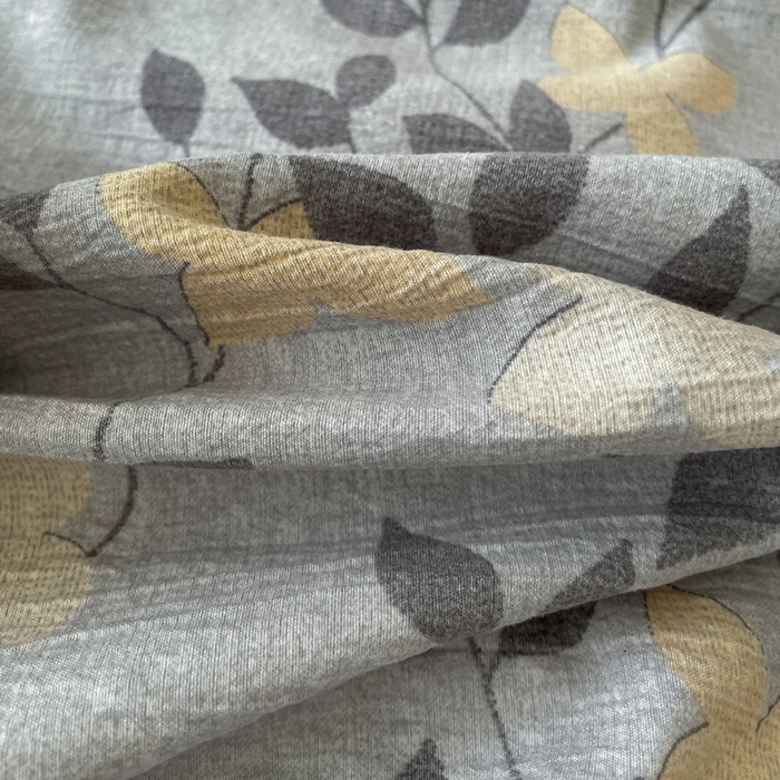 91家纺网 家纺一手货源 找家纺 一比一家纺 2026秋冬新款高克重棉麻原麻复古诧季风原麻四件套-简单款 蔓叶兰