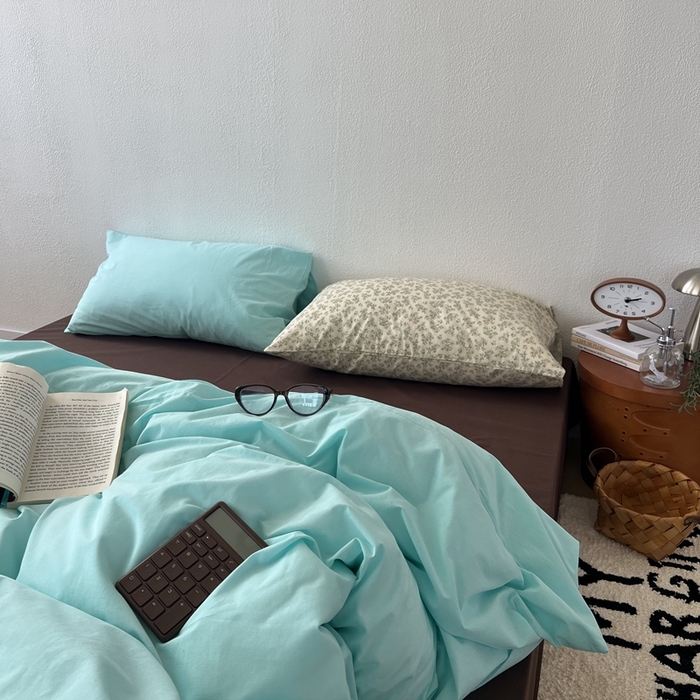 91家纺网 家纺一手货源 找家纺 （总）蜜宿 2025新款混搭全棉水洗棉四件套-薄巧椰奶