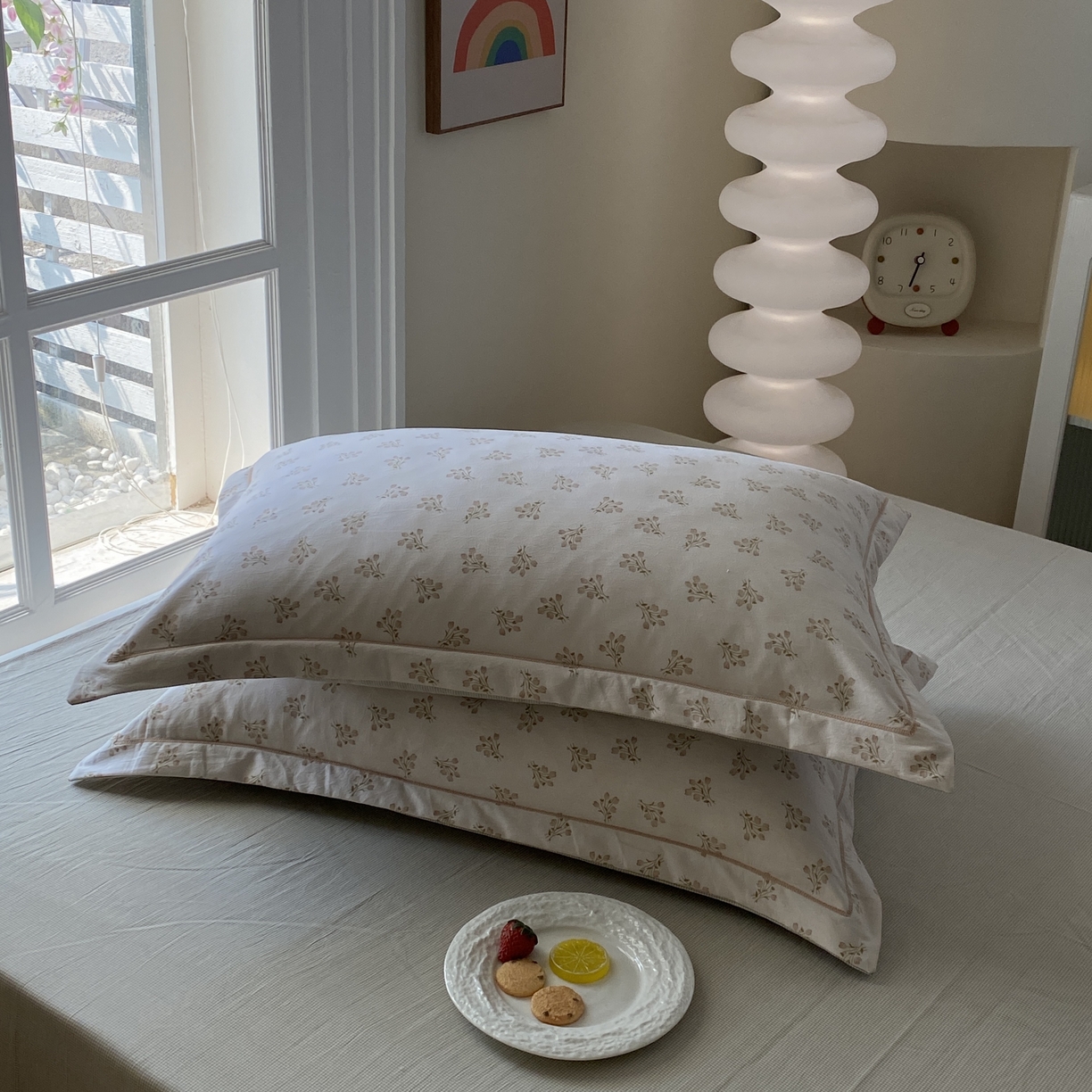 91家纺网 家纺一手货源 找家纺 纽维斯 2025新款140g高克重仿全棉40S精梳棉磨毛四件套 沁园花香