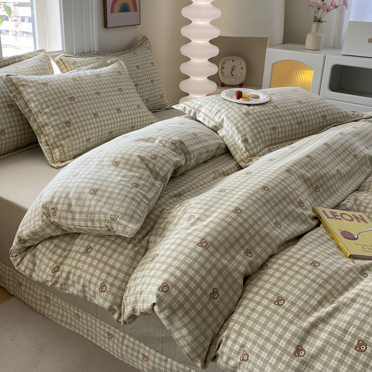 91家纺网 家纺一手货源 找家纺 纽维斯 2025新款140g高克重仿全棉40S精梳棉磨毛四件套 维维熊