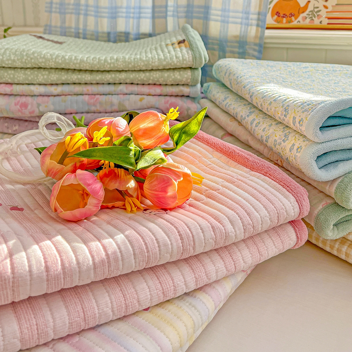 91家纺网 家纺一手货源 找家纺 恒尚居 2025新款纯棉牛奶绒学生床垫 双面两用夹棉床单床垫-秋冬款四季通用-系列一 组合图仅供参考