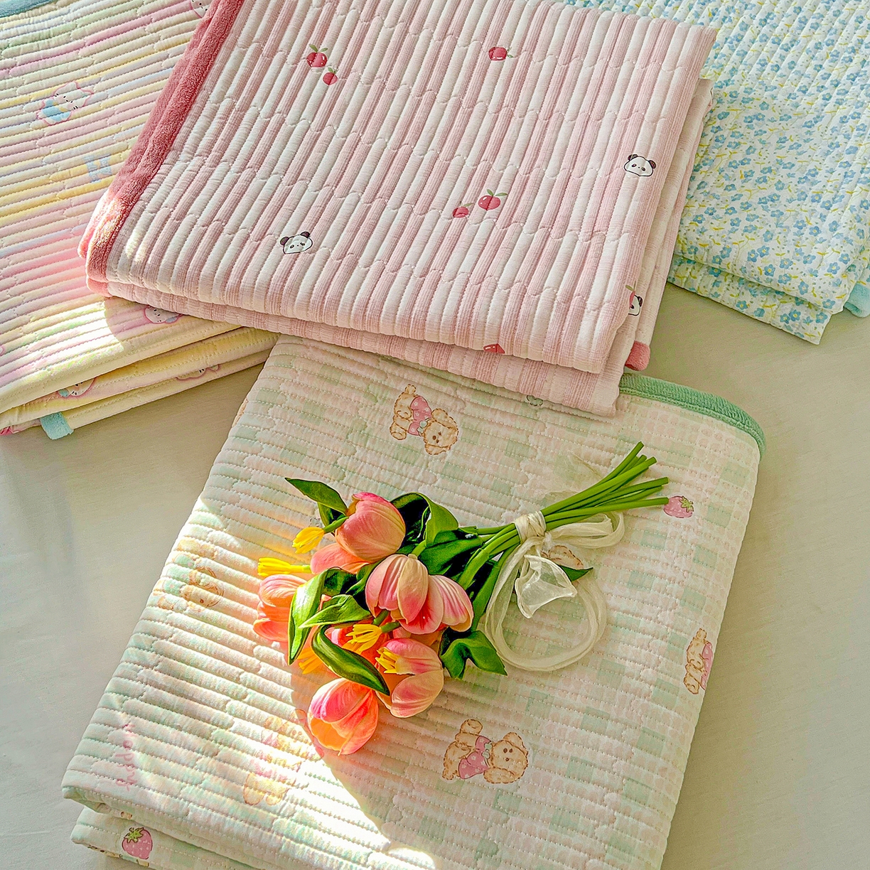 91家纺网 家纺一手货源 找家纺 恒尚居 2025新款纯棉牛奶绒学生床垫 双面两用夹棉床单床垫-秋冬款四季通用-系列一 组合图仅供参考