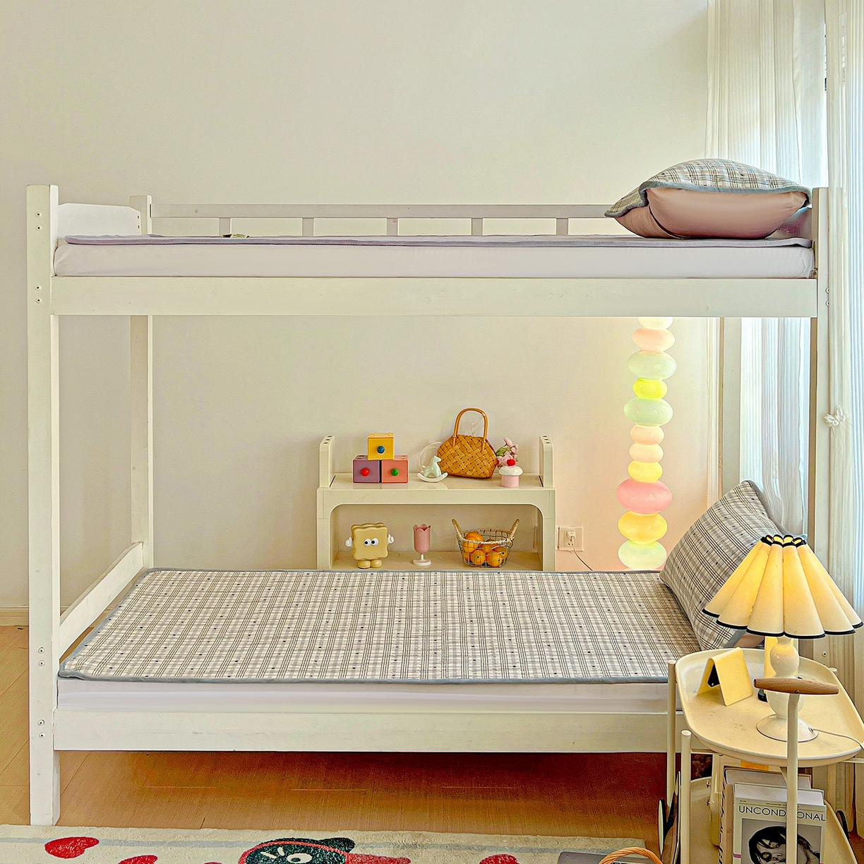 91家纺网 家纺一手货源 找家纺 恒尚居 2025新款纯棉牛奶绒学生床垫 双面两用夹棉床单床垫-秋冬款四季通用-系列一 【简格调】A纯棉-B牛奶绒