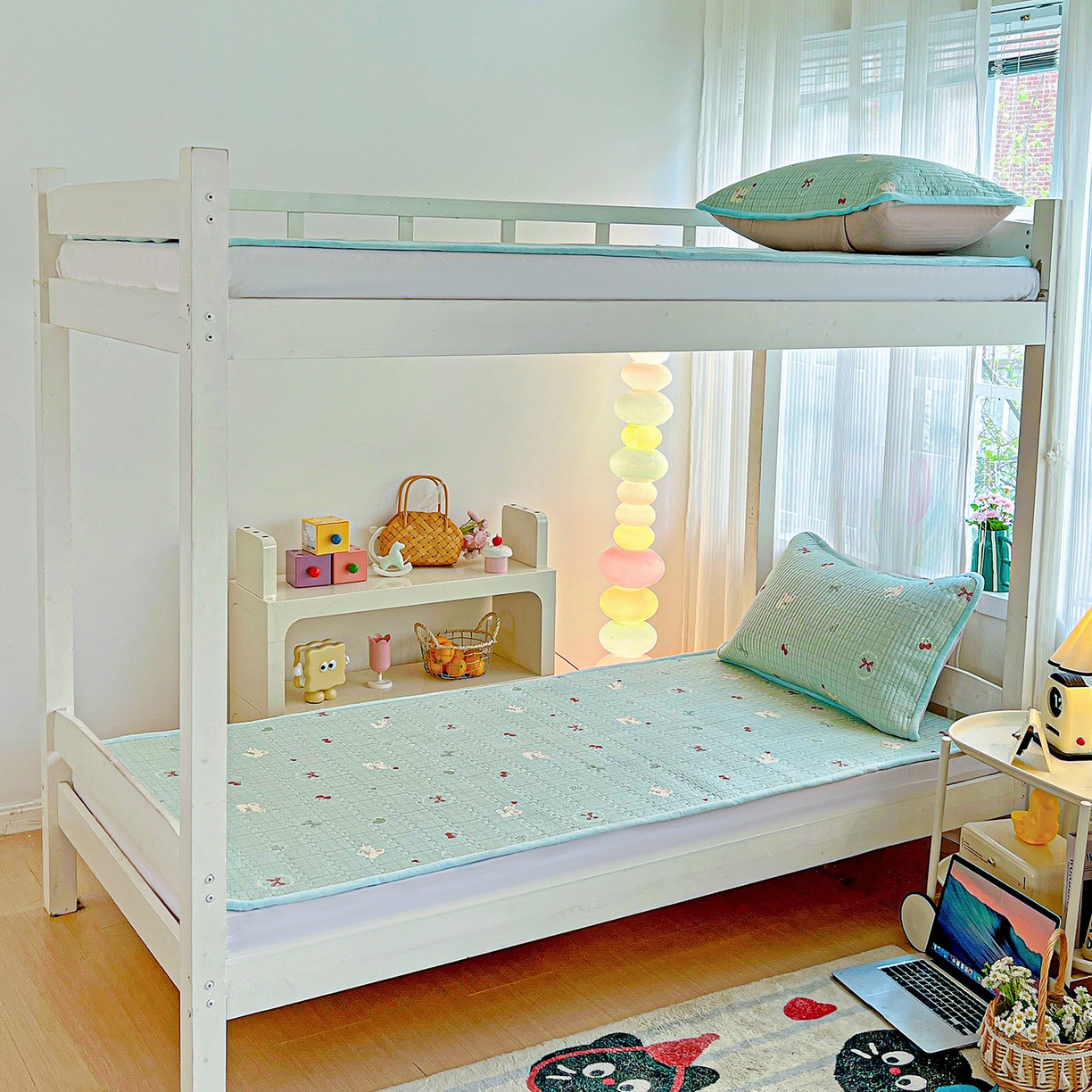 91家纺网 家纺一手货源 找家纺 恒尚居 2025新款纯棉牛奶绒学生床垫 双面两用夹棉床单床垫-秋冬款四季通用-系列一 【蓝象】A纯棉-B牛奶绒