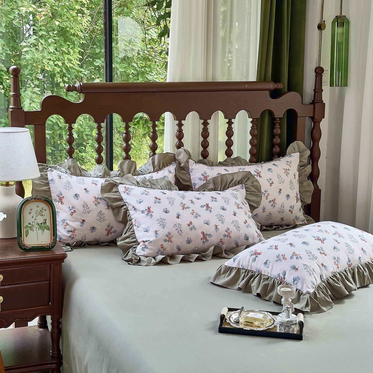 91家纺网 家纺一手货源 找家纺 （总）未来家居 2025秋冬新款全棉法式花边款磨毛四件套