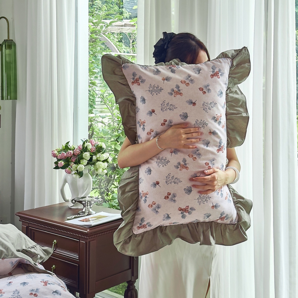 91家纺网 家纺一手货源 找家纺 （总）未来家居 2025秋冬新款全棉法式花边款磨毛四件套