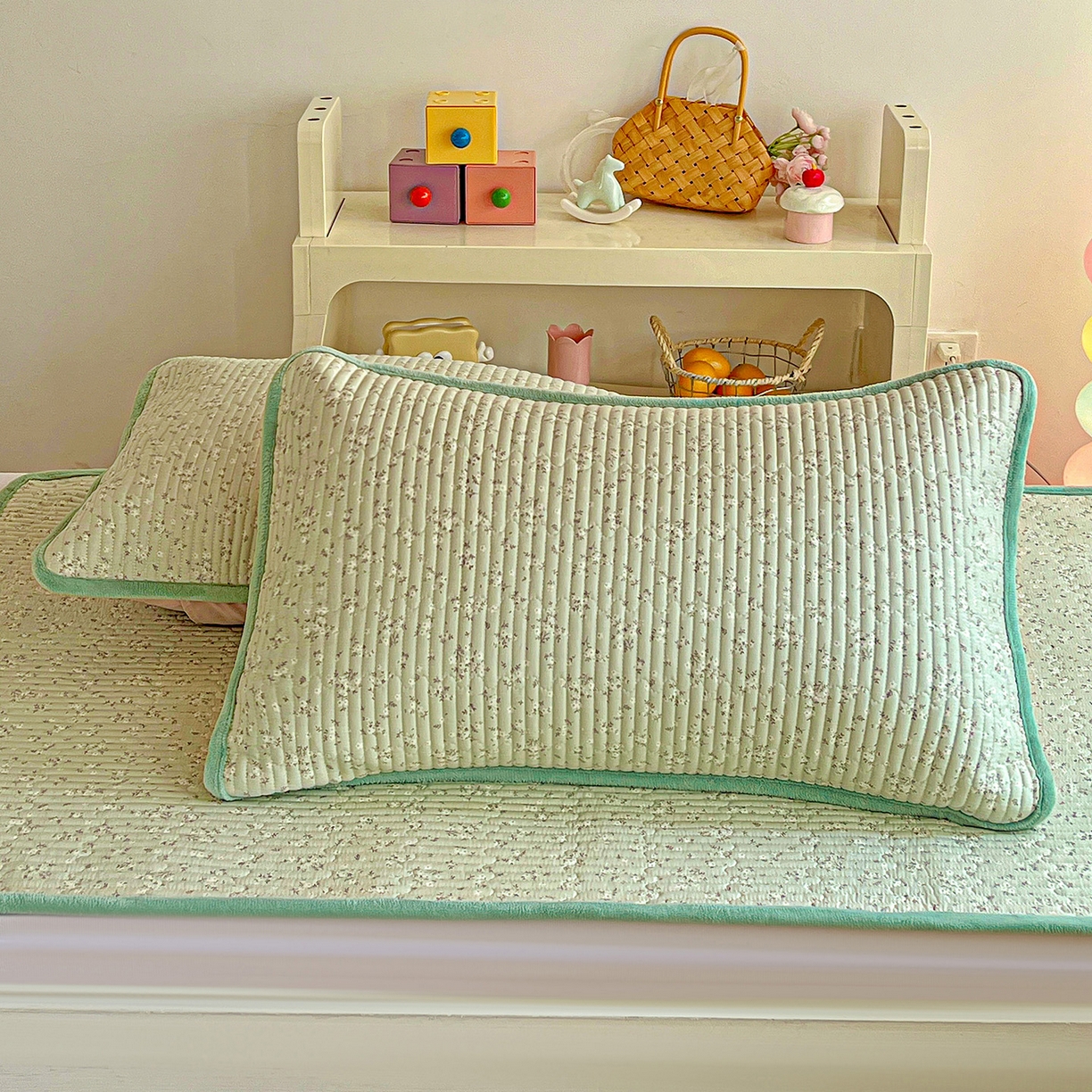 91家纺网 家纺一手货源 找家纺 恒尚居 2025新款纯棉牛奶绒学生床垫 双面两用夹棉床单床垫-秋冬款四季通用-系列一 【如画】A纯棉-B牛奶绒