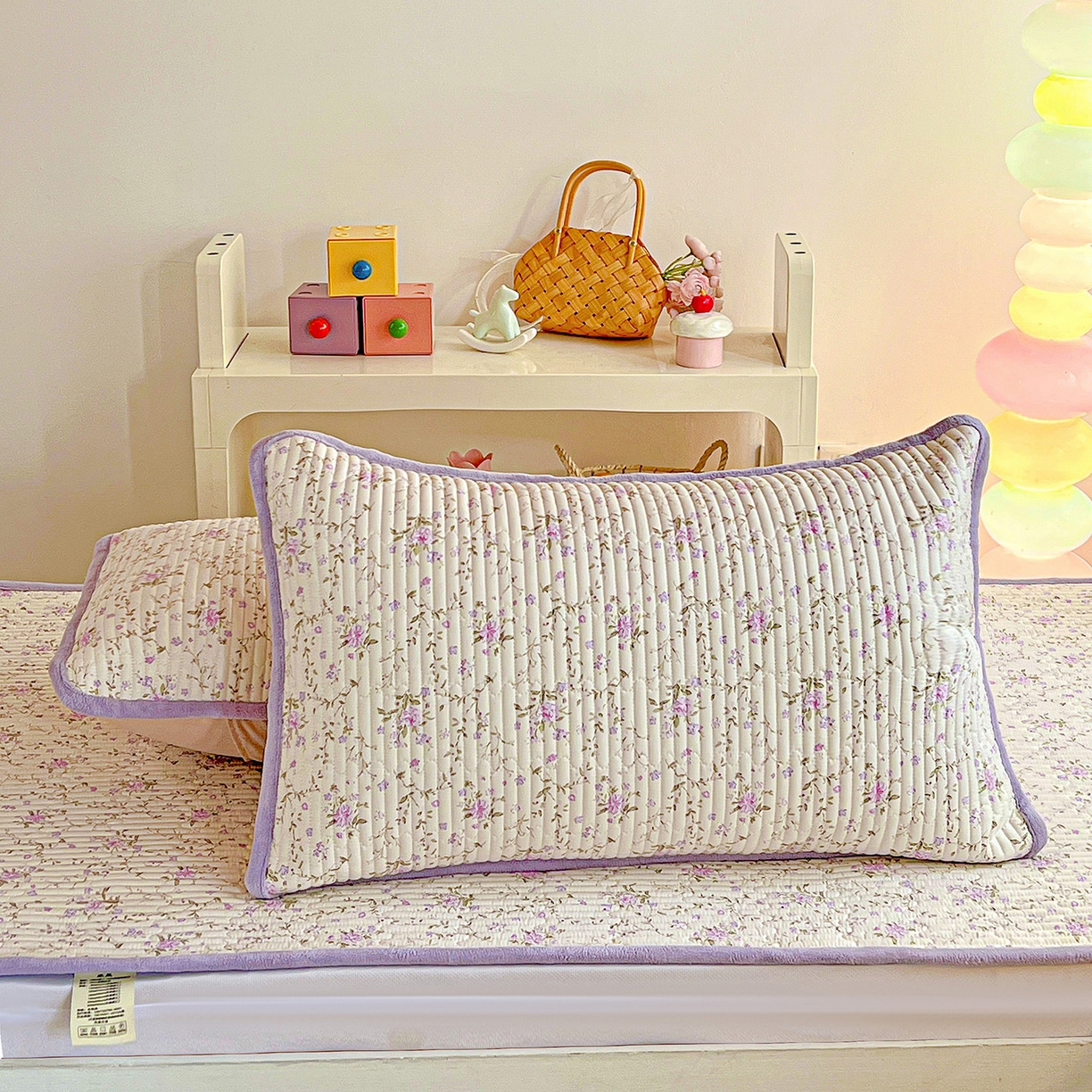 91家纺网 家纺一手货源 找家纺 恒尚居 2025新款纯棉牛奶绒学生床垫 双面两用夹棉床单床垫-秋冬款四季通用-系列一 【熏衣紫】A纯棉-B牛奶绒