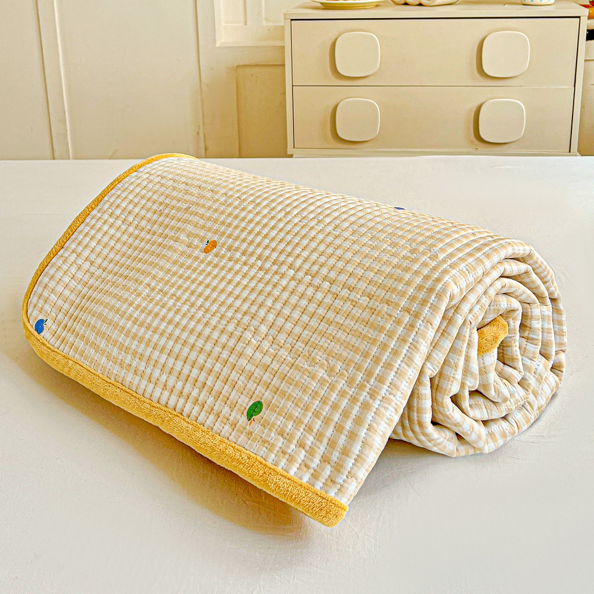 91家纺网 家纺一手货源 找家纺 恒尚居 2025新款纯棉牛奶绒学生床垫 双面两用夹棉床单床垫-秋冬款四季通用-系列一 【雨果】A纯棉-B牛奶绒