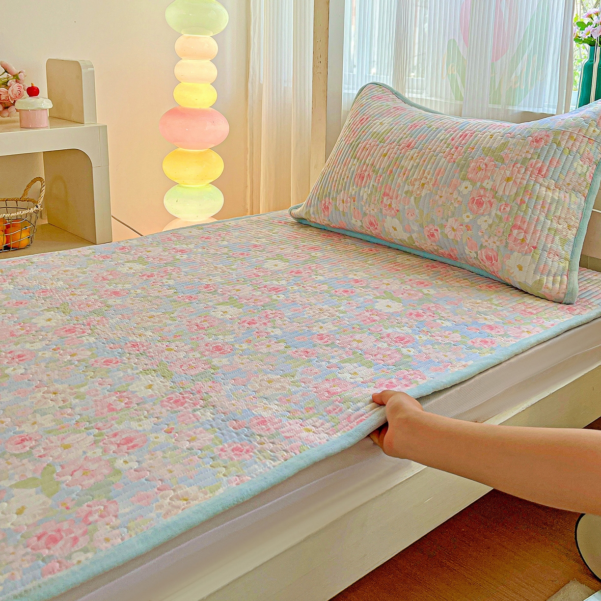 91家纺网 家纺一手货源 找家纺 恒尚居 2025新款纯棉牛奶绒学生床垫 双面两用夹棉床单床垫-秋冬款四季通用-系列一 【梦幻】A纯棉-B牛奶绒