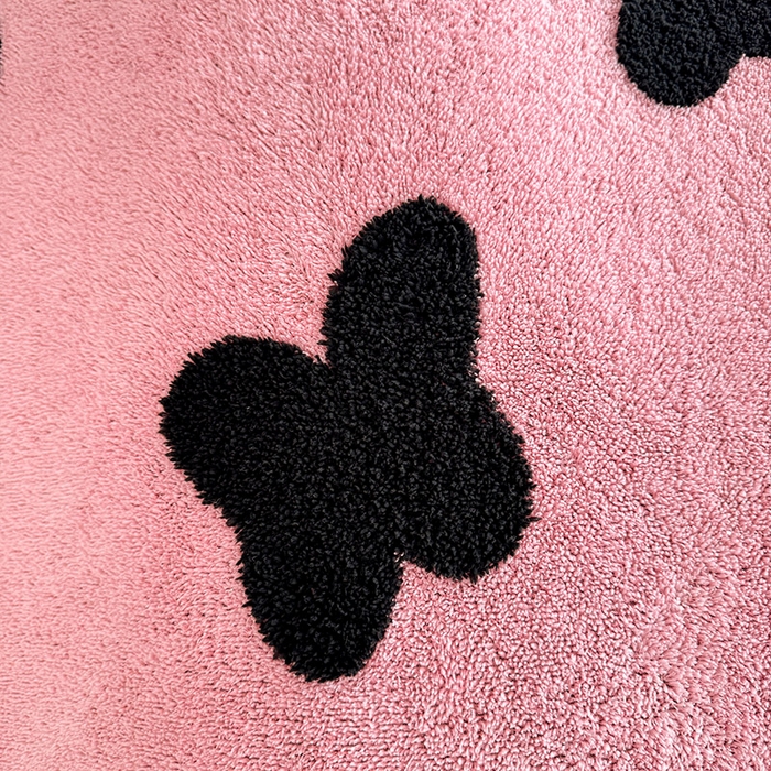 91家纺网 家纺一手货源 找家纺 唐人居 2025新款高克重阳离子牛奶绒花边夹棉床盖四件套 蝶恋花-豆沙