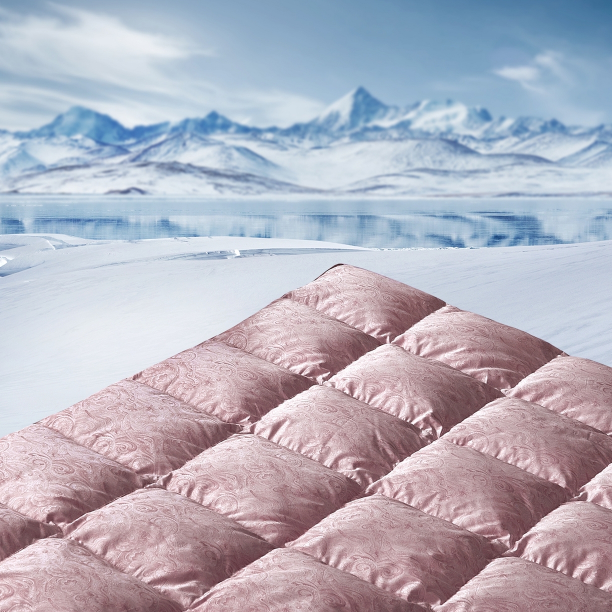 91家纺网 家纺一手货源 找家纺 织梦人羽绒工厂店 2025新款高蓬松羽绒被95鹅绒大牌同款花型-高精密提花系列 高精密提花-水云豆沙