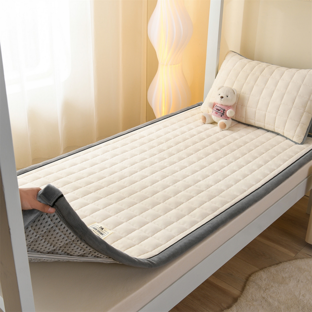 （总）欧邦 2025新款240克臻棉绒和煦春风系列床垫学生床