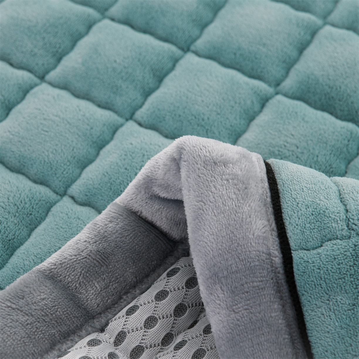 91家纺网 家纺一手货源 找家纺 欧邦 2025新款加厚臻棉绒半消光牛奶绒床垫床褥学生榻榻米薄垫子 和煦春风-松针墨