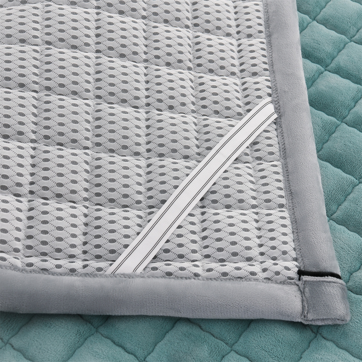 91家纺网 家纺一手货源 找家纺 欧邦 2025新款加厚臻棉绒半消光牛奶绒床垫床褥学生榻榻米薄垫子 和煦春风-松针墨