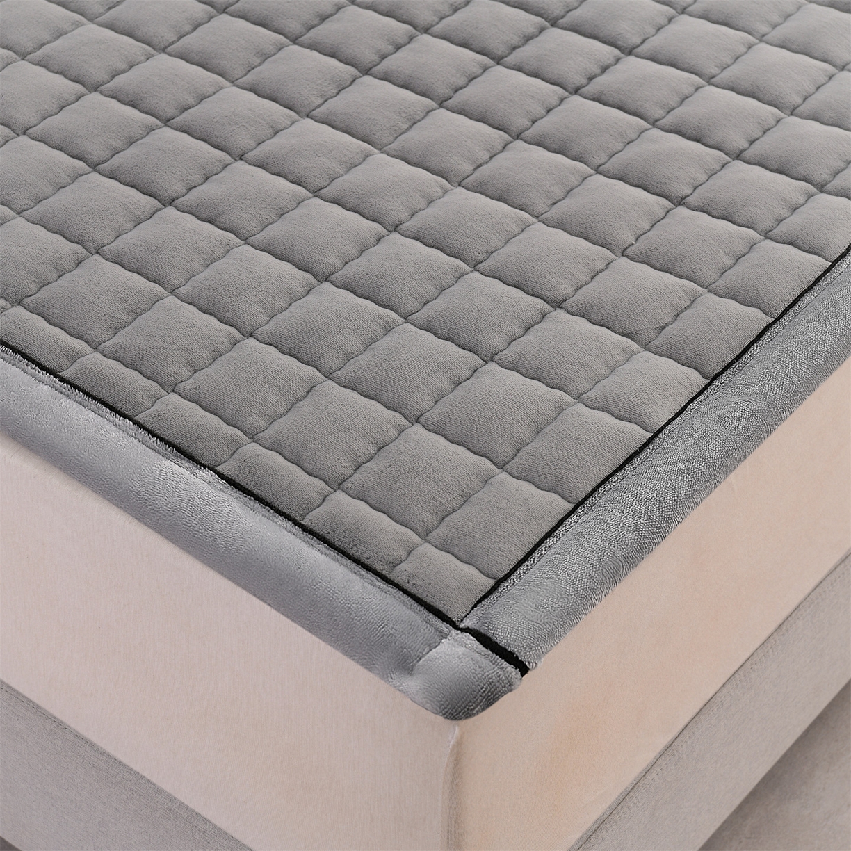 91家纺网 家纺一手货源 找家纺 （总）欧邦 2025新款加厚臻棉绒半消光牛奶绒床垫床褥学生榻榻米薄垫子