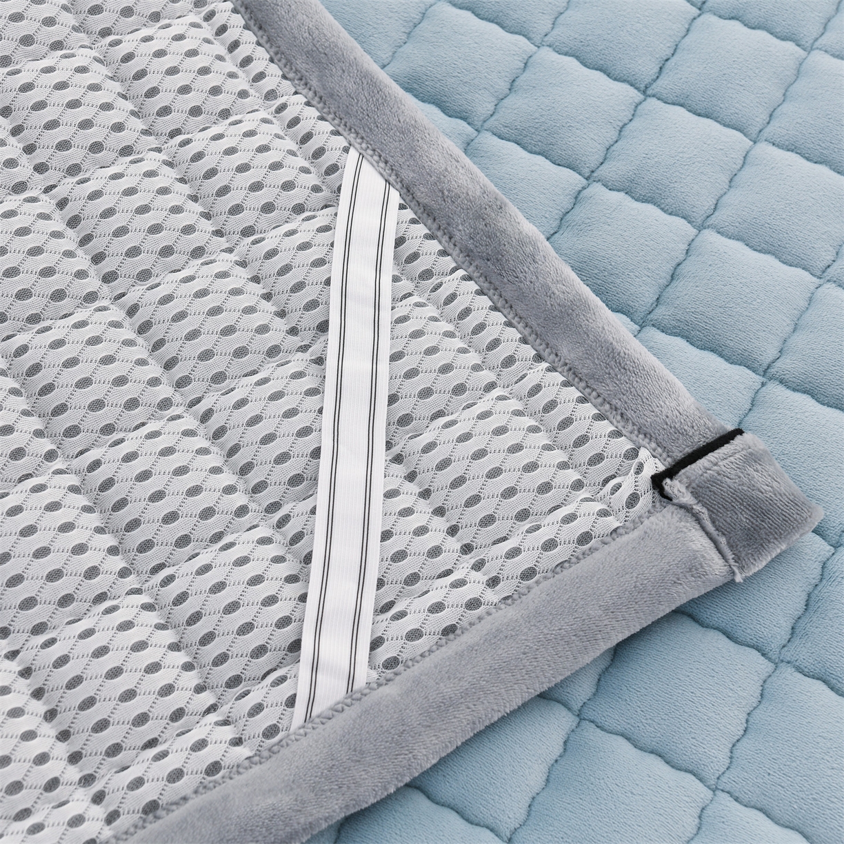 91家纺网 家纺一手货源 找家纺 欧邦 2025新款加厚臻棉绒半消光牛奶绒床垫床褥学生榻榻米薄垫子 和煦春风-天缥