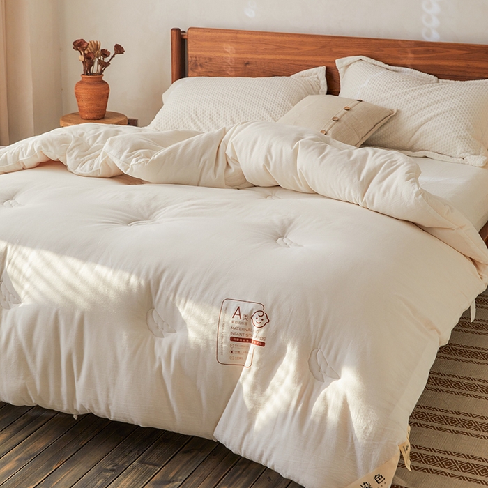 91家纺网 家纺一手货源 找家纺 （总）莱宁被业 2025新款全棉a类无染原棉大豆冬被原棉春秋被冬被子被芯