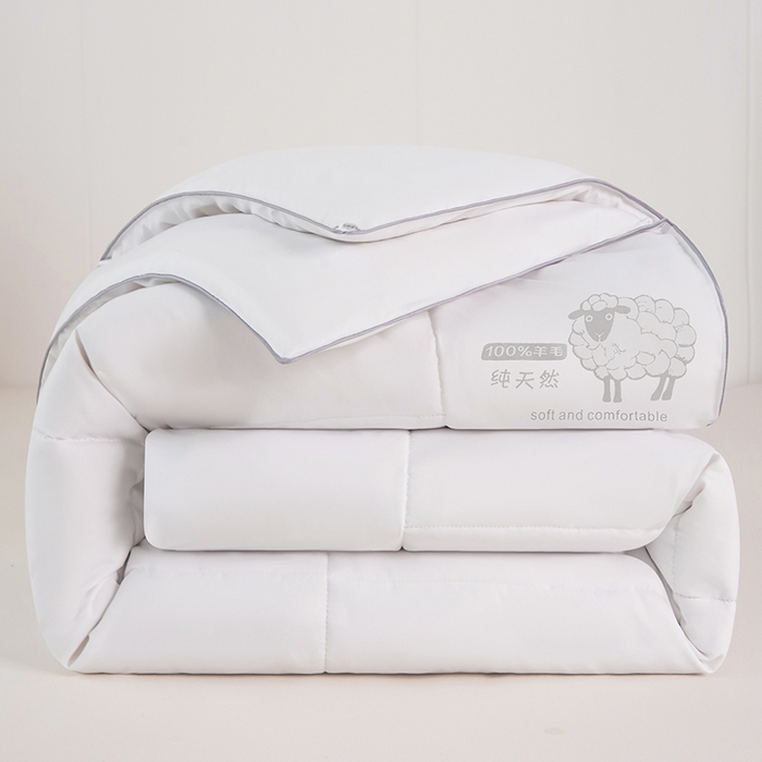 91家纺网 家纺一手货源 找家纺 （总）乐沐家纺 2025新款亲肤舒适A类亲肤棉羊毛被被子被芯 100%澳洲羊毛被