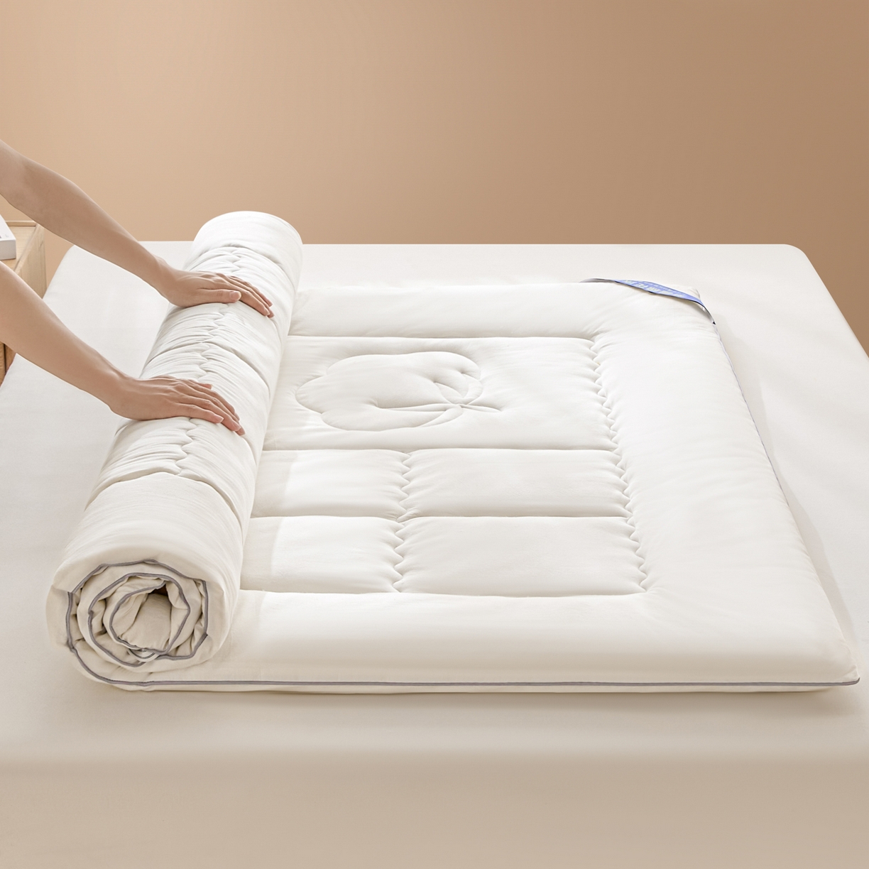 91家纺网 家纺一手货源 找家纺 （总）悠米悠家 2025新款亲肤加厚棉花夹棉床褥