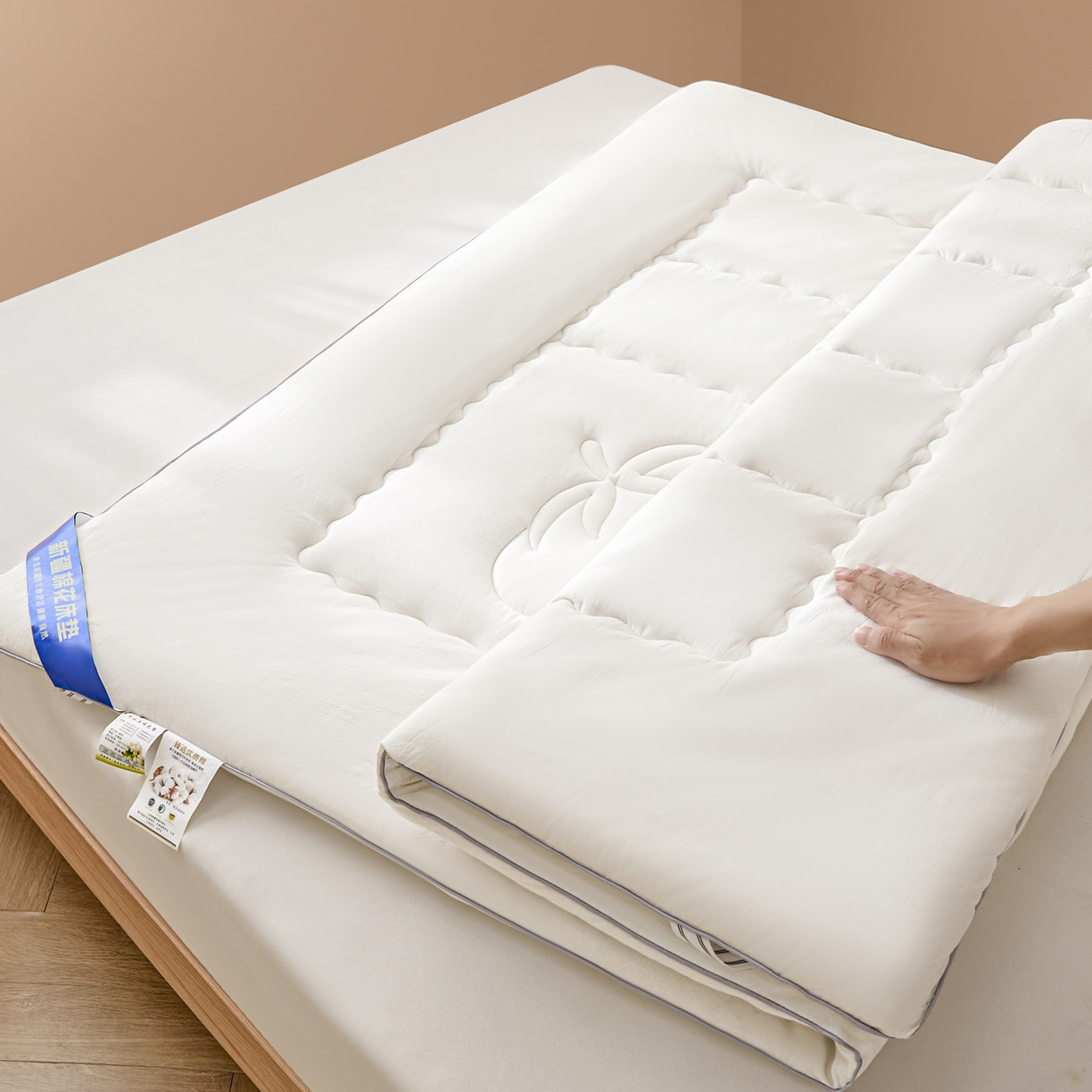 91家纺网 家纺一手货源 找家纺 （总）悠米悠家 2025新款亲肤加厚棉花夹棉床褥