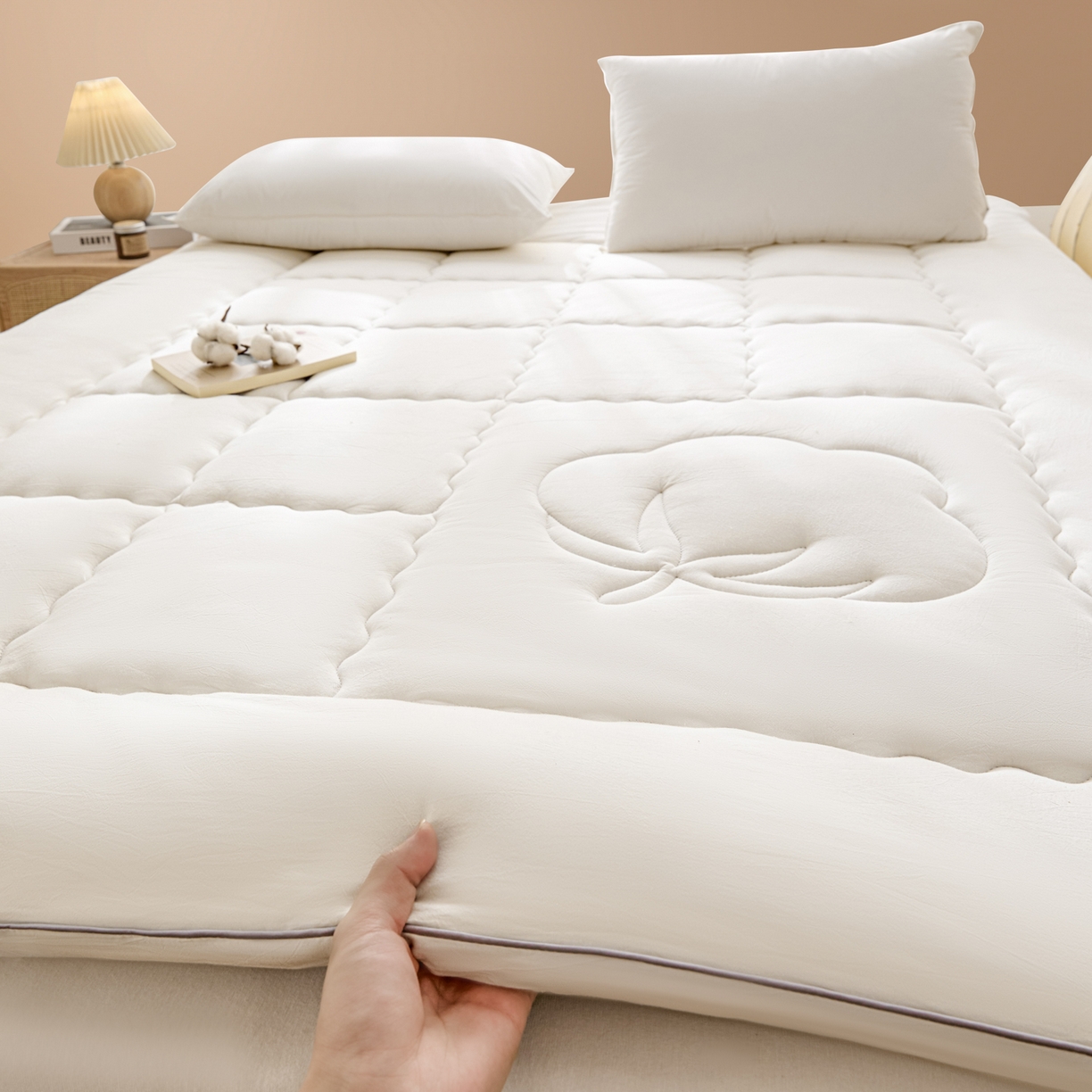 91家纺网 家纺一手货源 找家纺 （总）悠米悠家 2025新款亲肤加厚棉花夹棉床褥