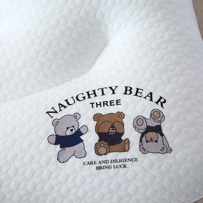 91家纺网 家纺一手货源 找家纺 （总）永乐枕芯 2025新款针织三只小熊护颈椎枕枕头枕芯