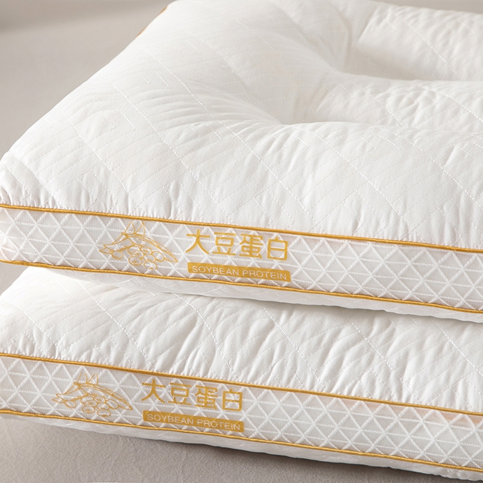 91家纺网 家纺一手货源 找家纺 永乐枕芯 2025新款大豆蛋白枕枕头枕芯 定型中枕-一对装