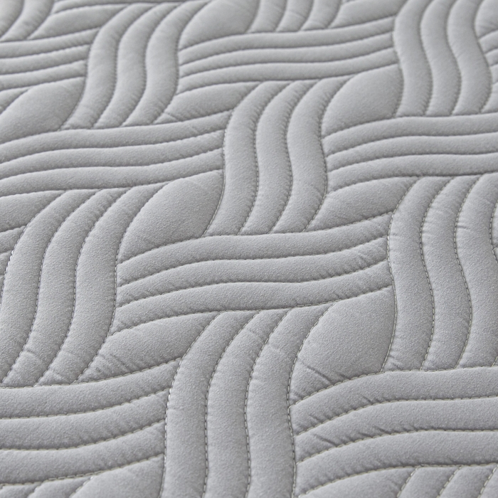 91家纺网 家纺一手货源 找家纺 九亭家纺 2025新款A类防水夹棉床笠 防水款-水波纹-灰色