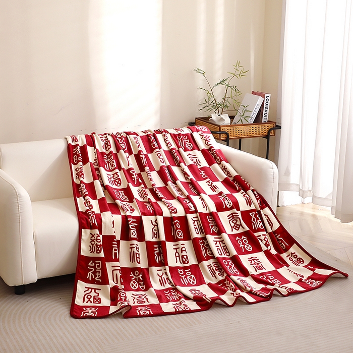 91家纺网 家纺一手货源 找家纺 （总）格真 2025新款百福毯双面加厚法莱绒毛毯