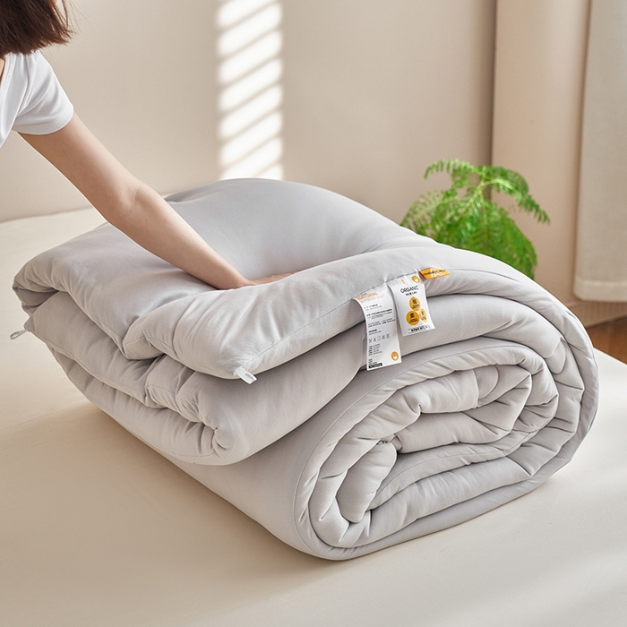 91家纺网 家纺一手货源 找家纺 （总）莱宁被业 2025新款A类针织云柔棉大豆冬被保暖学生春秋被冬被柔软被子被芯