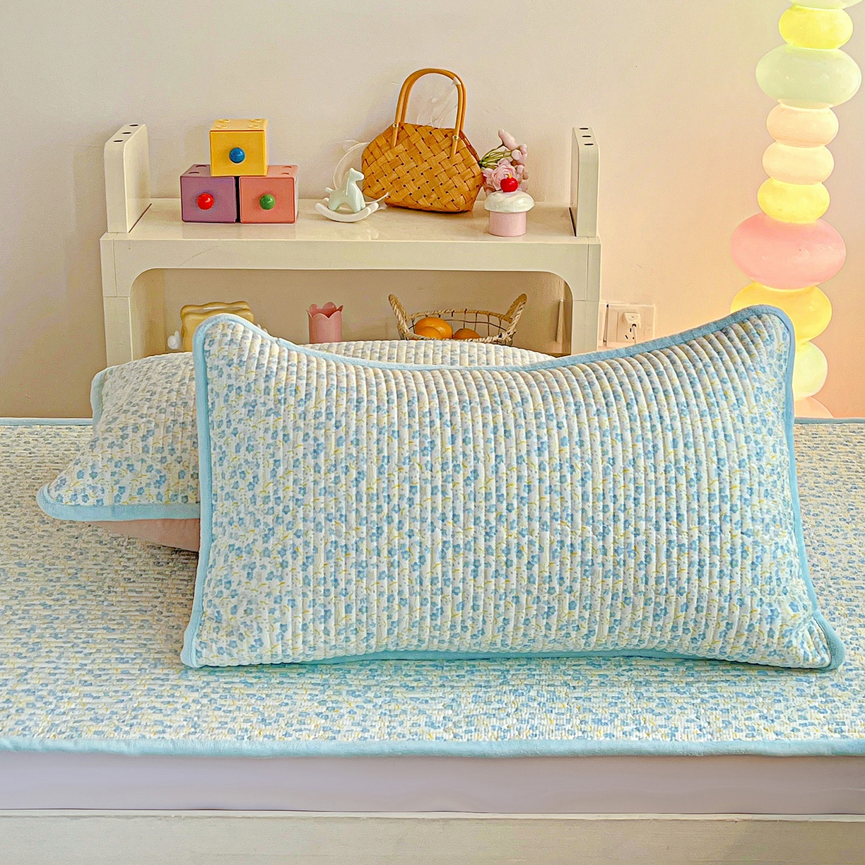 91家纺网 家纺一手货源 找家纺 恒尚居 2025新款纯棉牛奶绒学生床垫 双面两用夹棉床单床垫-秋冬款 四季通用-系列二 【雪兰】-A纯棉-B牛奶绒