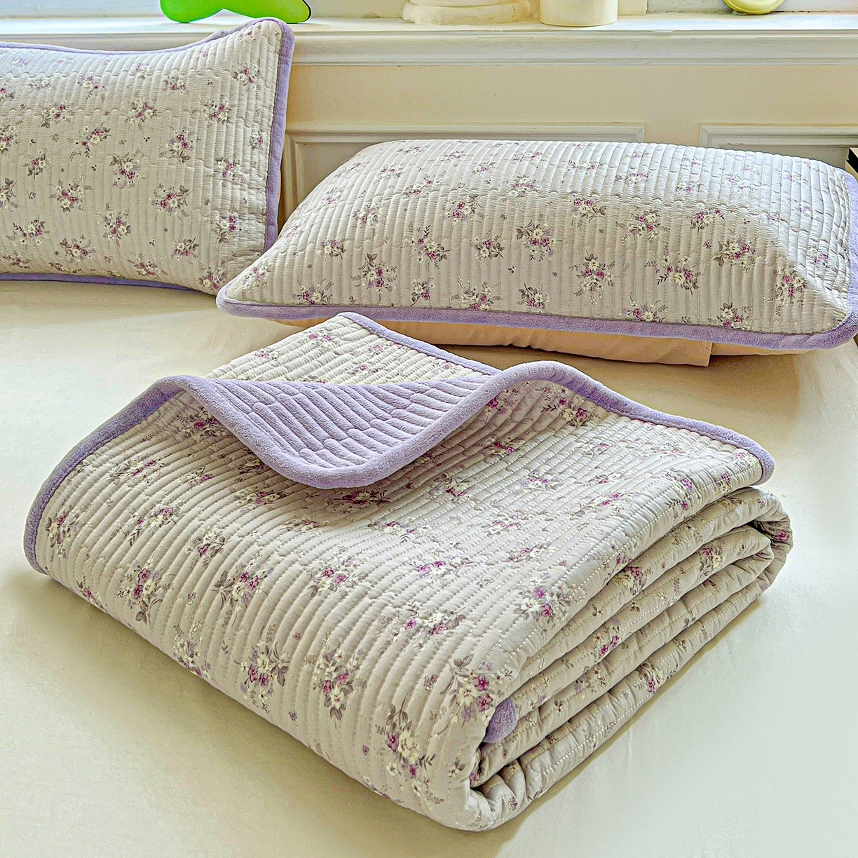 91家纺网 家纺一手货源 找家纺 恒尚居 2025新款纯棉牛奶绒学生床垫 双面两用夹棉床单床垫-秋冬款 四季通用-系列二 【玉妃】-A纯棉-B牛奶绒