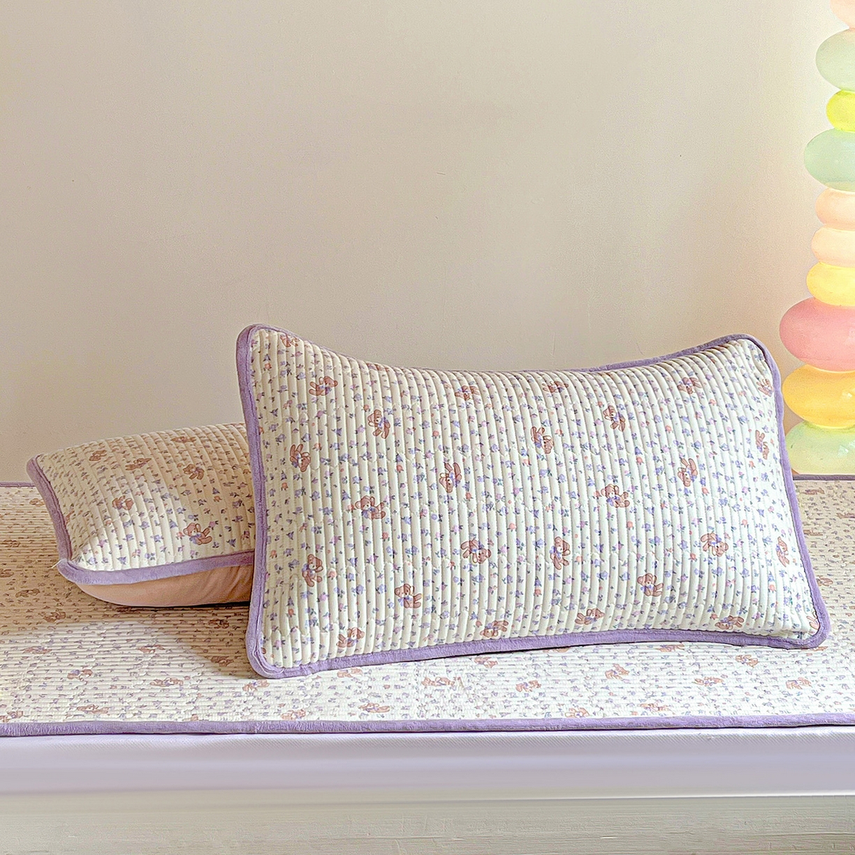 91家纺网 家纺一手货源 找家纺 恒尚居 2025新款纯棉牛奶绒学生床垫 双面两用夹棉床单床垫-秋冬款 四季通用-系列二 【清茶小熊】-A纯棉-B牛奶绒