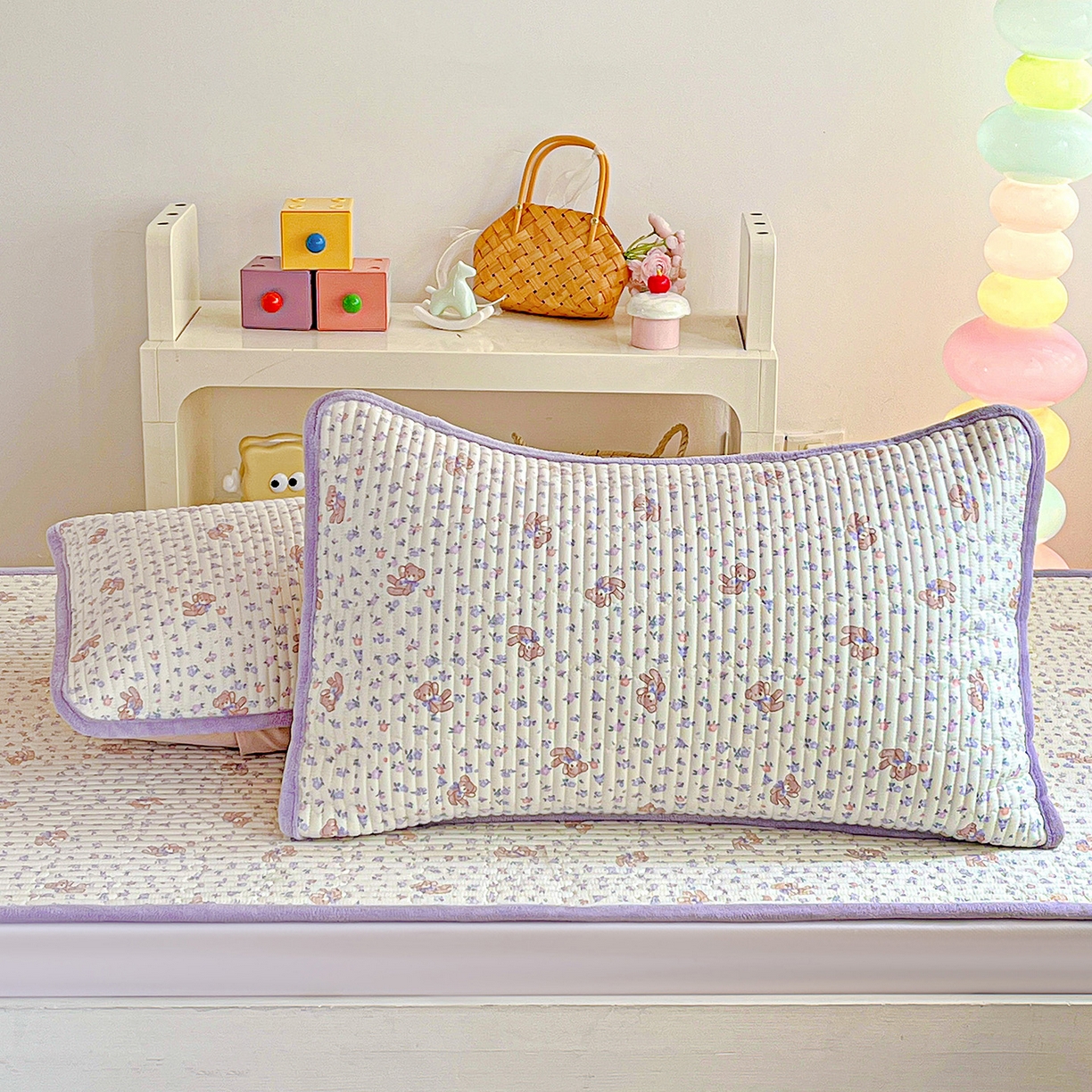 91家纺网 家纺一手货源 找家纺 恒尚居 2025新款纯棉牛奶绒学生床垫 双面两用夹棉床单床垫-秋冬款 四季通用-系列二 【清茶小熊】-A纯棉-B牛奶绒