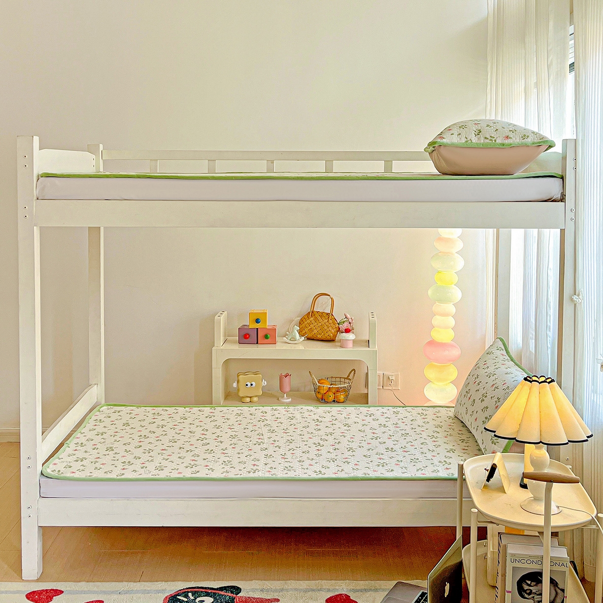 91家纺网 家纺一手货源 找家纺 恒尚居 2025新款纯棉牛奶绒学生床垫 双面两用夹棉床单床垫-秋冬款 四季通用-系列二 【清新雅韵】-A纯棉-B牛奶绒