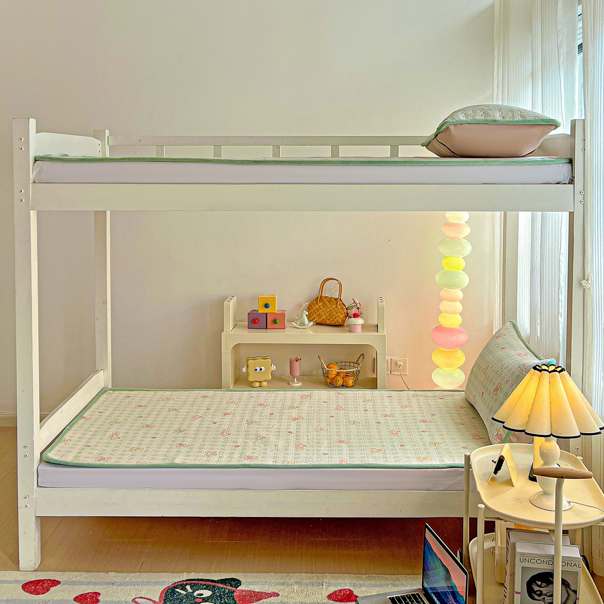 91家纺网 家纺一手货源 找家纺 恒尚居 2025新款纯棉牛奶绒学生床垫 双面两用夹棉床单床垫-秋冬款 四季通用-系列二 【甜心旺旺】-A纯棉-B牛奶绒