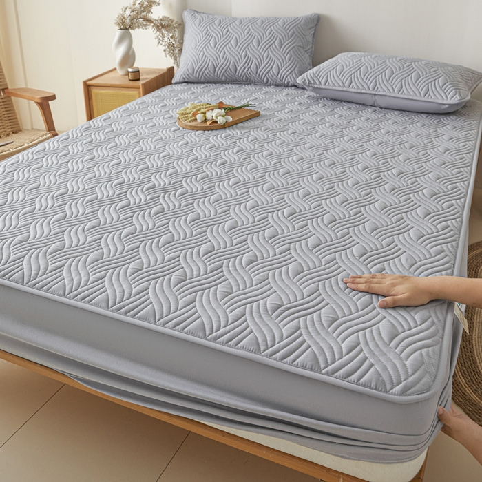 91家纺网 家纺一手货源 找家纺 （总）九亭家纺 2025新款A类防水夹棉床笠